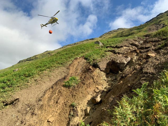 Landslip on A83