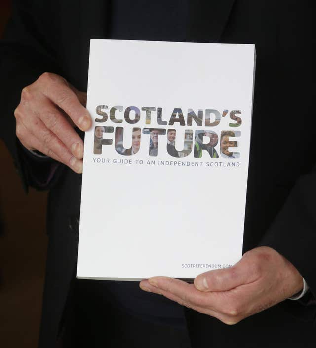 A copy of Scotland's Future