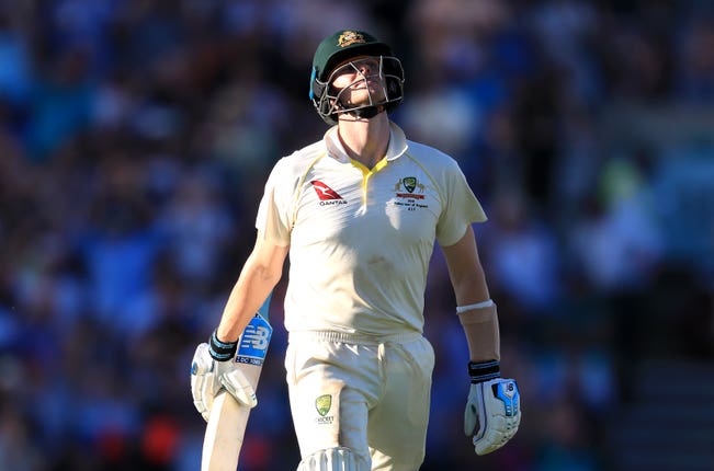 Steve Smith leaves the field after his dismissal