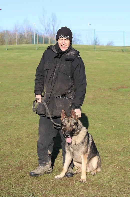 Police dog stabbed in the head