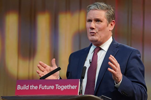Keir Starmer speaking to Scottish Labour conference in Glasgow
