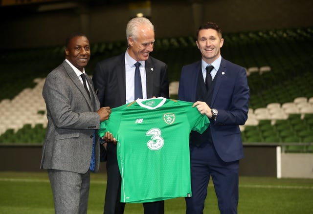 Robbie Keane, right, and Terry Connor, left, will assist new Republic of Ireland boss Mick McCarthy