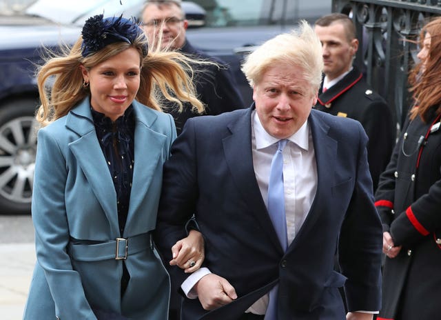 Boris Johnson and partner Carrie Symonds