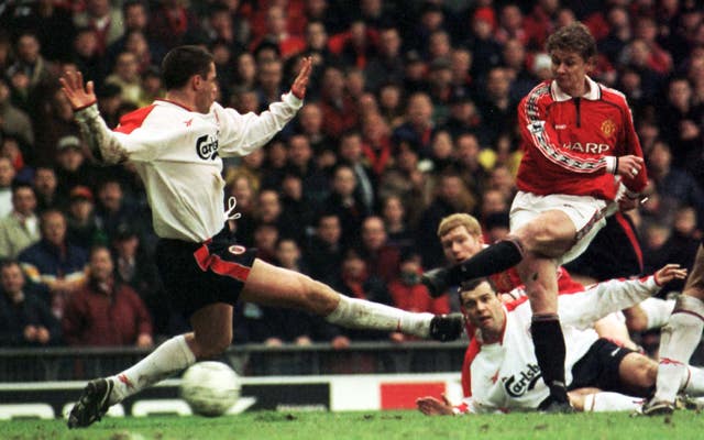 Ole Gunnar Solskjaer scored three times in 11 appearances for Manchester United against Liverpool