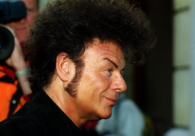 Paedophile Gary Glitter in 1999 when he was convicted of possessing thousands of images of child abuse.