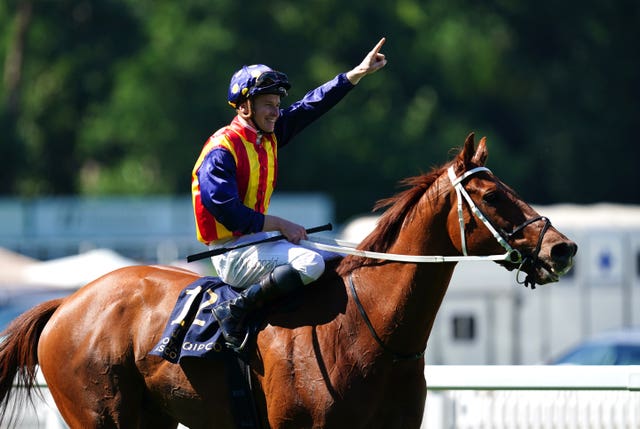 James McDonald celebrates winning aboard Nature Strip 