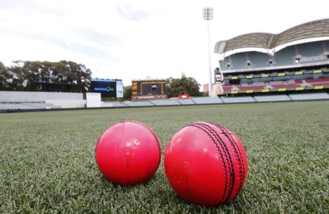 Pink Kookaburra balls on the outfield at the Manuka Oval.