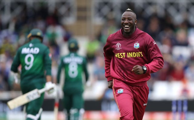 Andre Russell bowled fast for West Indies
