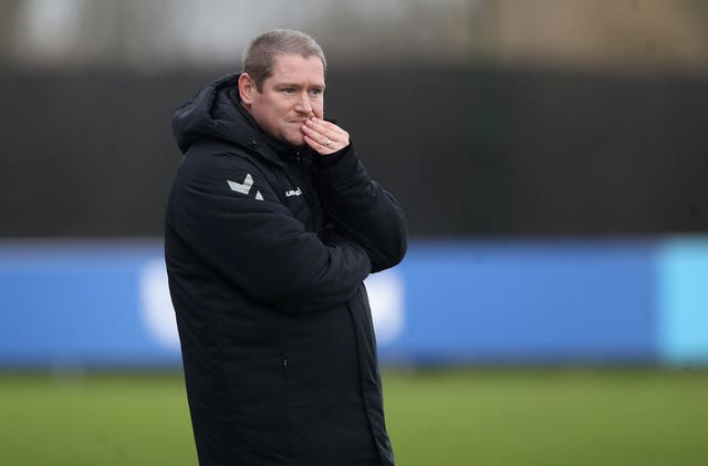 Matt Beard saw Bristol City lose his first game in charge 4-0 at Everton on Sunday (Martin Rickett/PA).