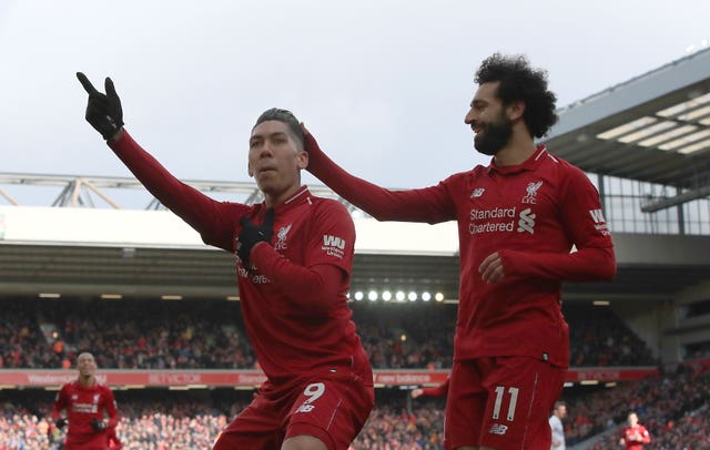Roberto Firmino, left, will also be absent at Anfield on Tuesday (