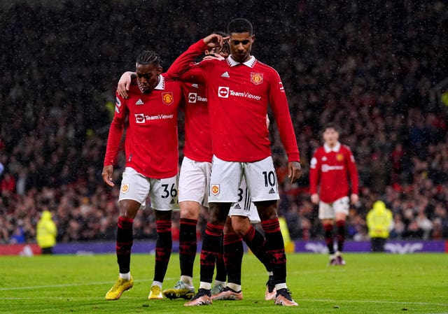 Manchester United celebrate