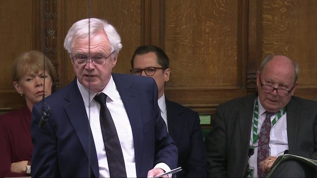 David Davis MP speaking during the debate