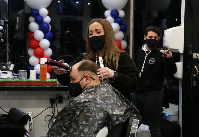 Barbers at work