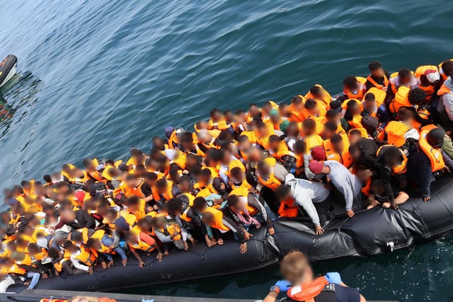 A boat piloted by Chan Atak