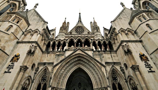 The High Court in London (Anthony Devlin/PA)