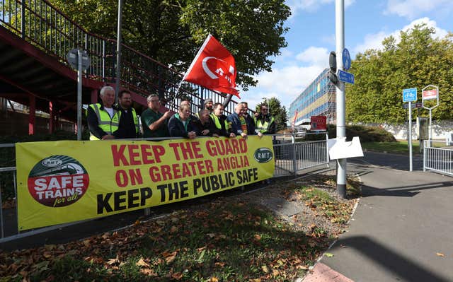 The strikes will be the latest industrial action taken by RMT members (Jonathan Brady/PA)