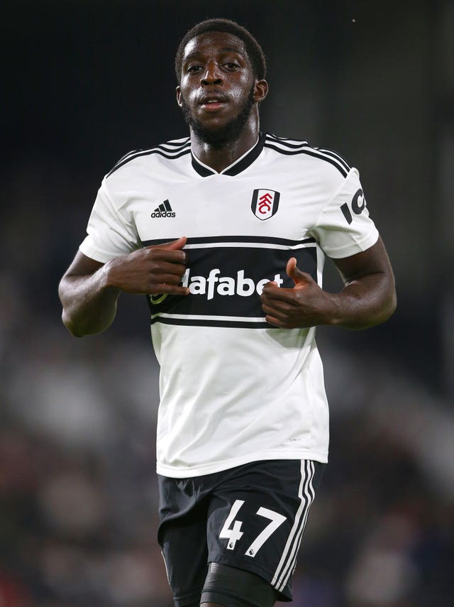 Fulham v Exeter City - Carabao Cup - Second Round - Craven Cottage "data-copyright =" PA Wire "date-copyright-notice = "PA Wire / PA Images" data-credit = "Nigel French" data-terms = "FOR EDITORIAL USE ONLY Do not use audio, video, data, equipment lists, club logos / league or services" live "unauthorized. Use in online game limited to 120 images, without video emulation. Do not use in bets, games or publications of individual clubs / leagues / players "srcset =" https://image.assets.pressassociation.io/v2/image/production/d40a3cef7b8995663a204311d2c8aa6cY29udGVudHNlYXJjaCwxNTQ5MDcwODY0/2.38362784.jpg?w=239 239w, https: / /image.assets.pressassociation.io/v2/image/production/d40a3cef7b8995663a204311d2c8aa6cY29udGVudHNlYXJjaCwxNTQ5MDcwODY0/2.38362784.jpg?w=479 479w, https://image.assets.pressassociation.io/v2/image/production/d40a3cef7b8995663a204311d2c8aa6cY29udGVudHNlYXJjaCwxNTQ5MDcwODY0/2.38362784.jpg ? (maximum width: 767px) 89vw, (maximum width: 1000px) 54vw, (width max: 1071px) 543px, 580px "/>
<figcaption>Fulham's Aboubakar Kamara was loaned (Nigel French / PA)</figcaption></figure>
<p><!-- EMBED END Image { id: