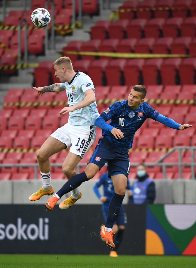 Scotland’s nine-match unbeaten run comes to end with defeat in Slovakia