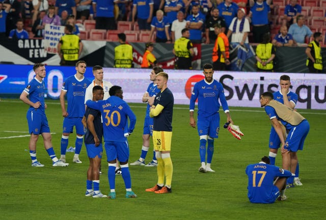 Rangers were beaten on penalties in the Europa League final