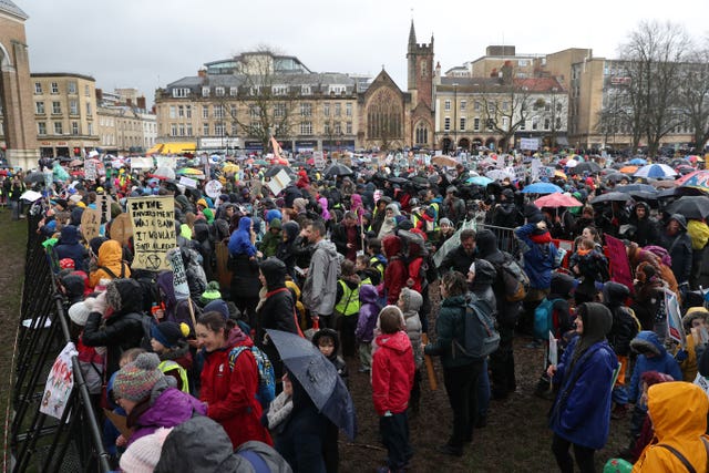 Climate protest in Bristol