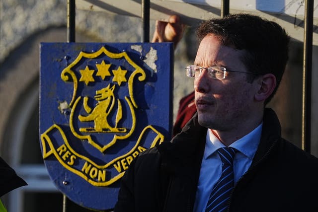 Enoch Burke beside the gates to Wilson’s Hospital School