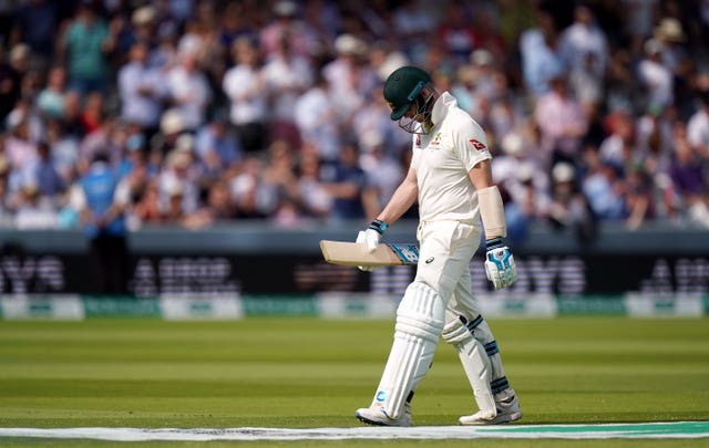 Australia’s Steve Smith returned to the pitch and added 12 more runs before he was out for 92 