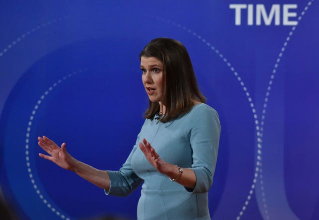 Jo Swinson faces the audience