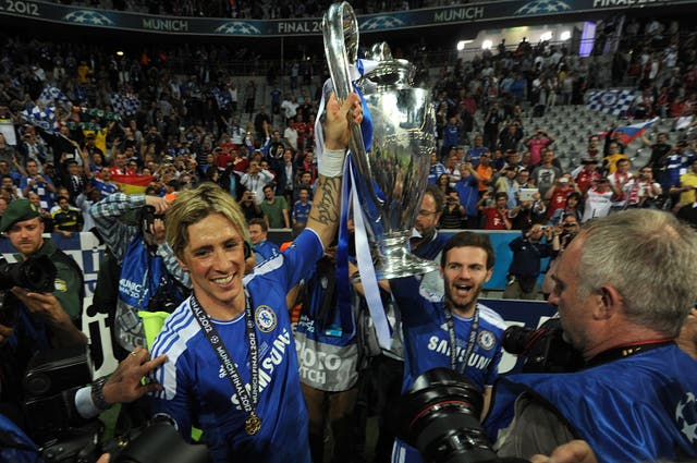 Two weeks later, Torres and Juan Mata lifted the Champions League trophy after beating Bayern Munich in the final 