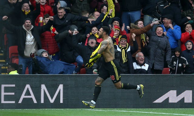 Andre Gray scored the late winner when Watford beat Leicester last weekend
