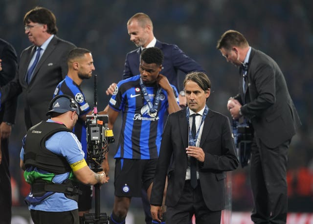 Inzaghi at a medal presentation