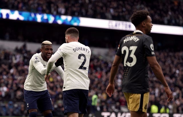 Emerson Royal and Matt Doherty both scored