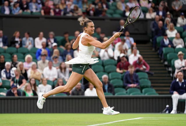 Sabalenka was unable to play at Wimbledon last year