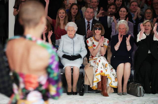 Royal visit to London Fashion Week