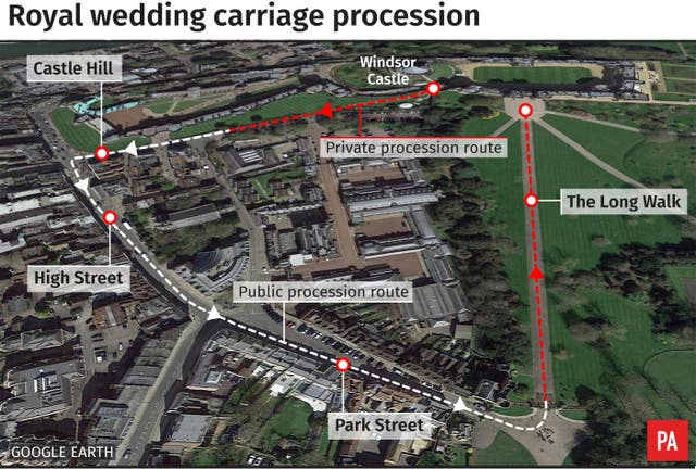 Royal wedding carriage procession