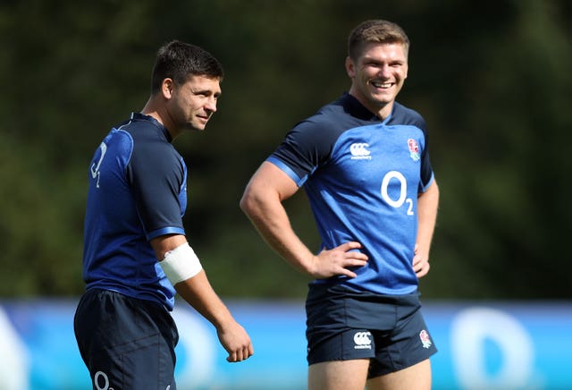 Owen Farrell (right) and Ben Youngs are veteran half-backs