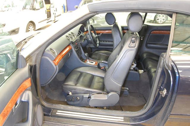 The Audi convertible car in which three-year-old Alfie Lamb is alleged to have been crushed