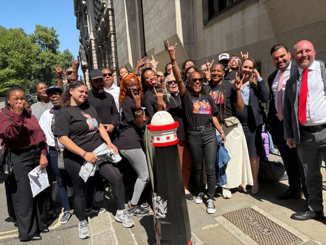 Cher Maximen's family and friends pictured outside court