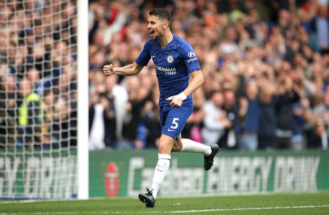 Jorginho opened the scoring for Chelsea against Brighton