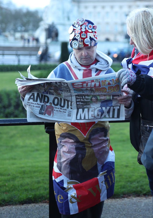 John Loughney outside Buckingham Palace (Yui Mok/PA)