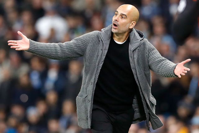 Pep Guardiola watched his side dominate on Wednesday