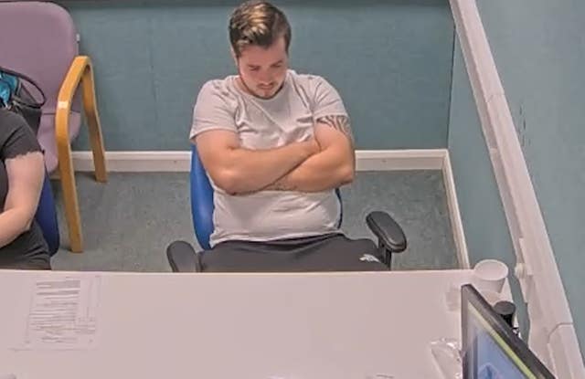 Jay Lang during his police interview