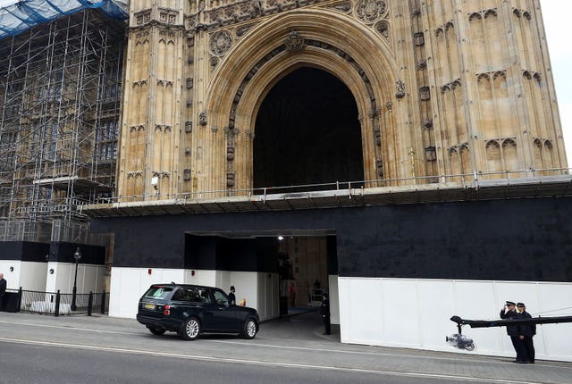 The Queen arrives for the State Opening of Parliament