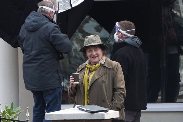 Brenda Blethyn filming the new series of Vera