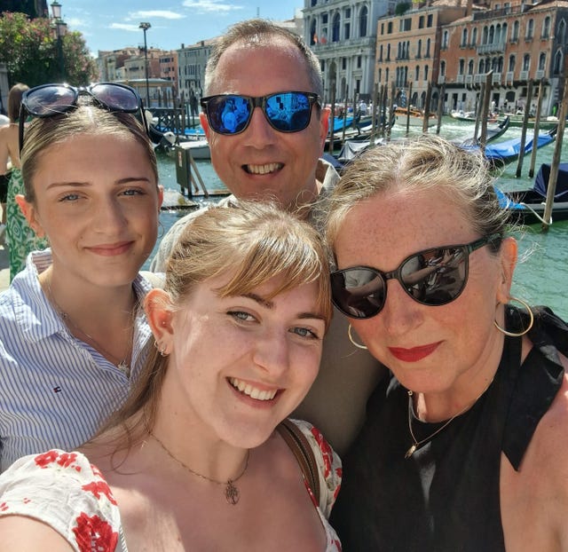Handout photo of the Kenny family in Venice