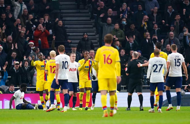Wilfried Zaha is sent off