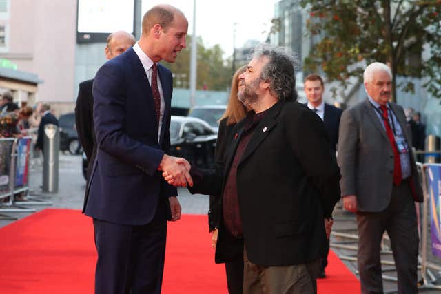 The Duke of Cambridge and Peter Jackson