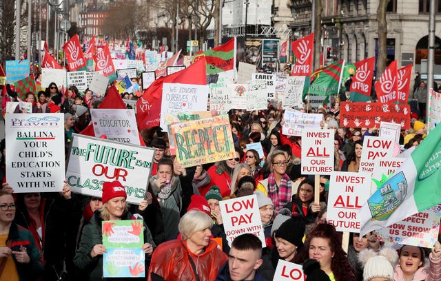 Childcare workers protest