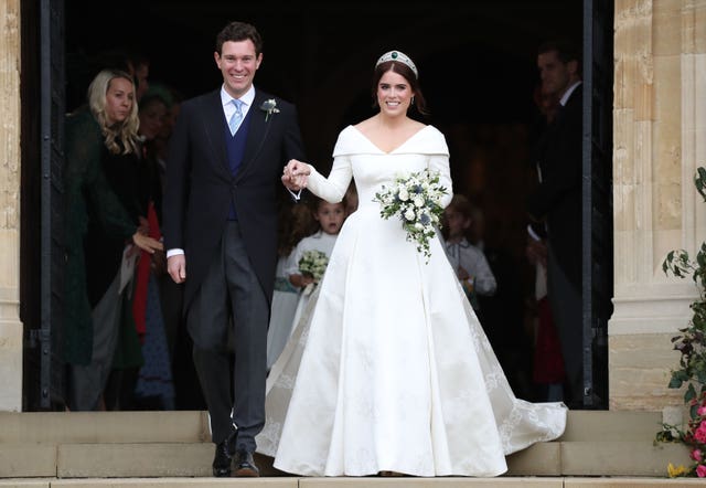  Princess Eugenie and Jack Brooksbank on their wedding day 