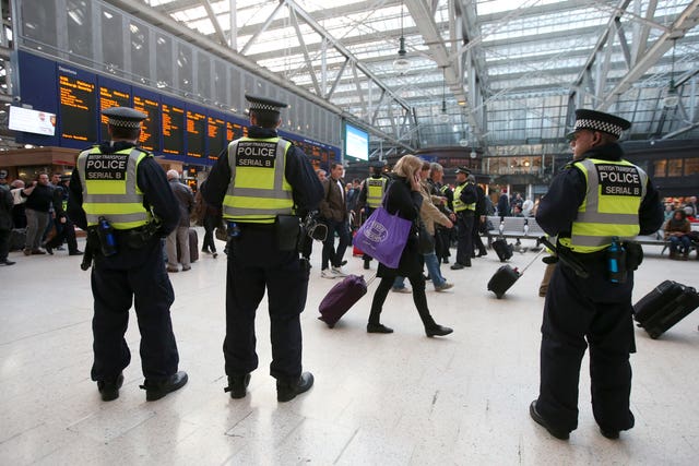 British Transport Police at Glasgow Central station