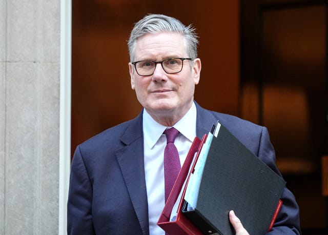 Sir Keir Starmer leaves Downing Street for Prime Minister’s Questions